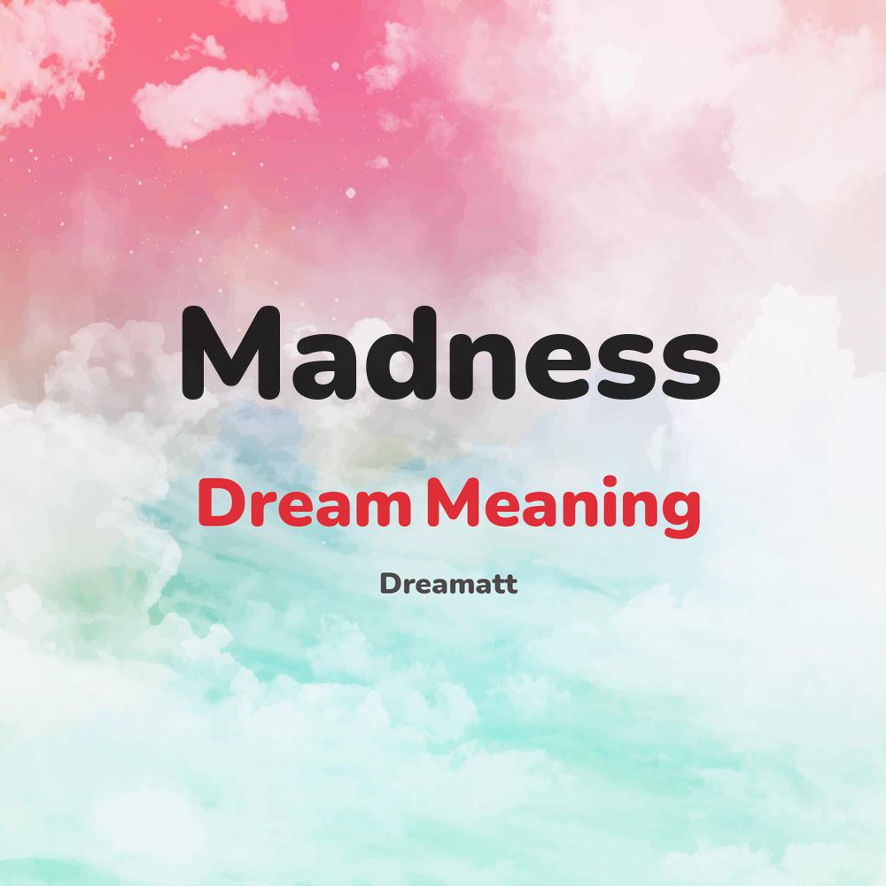 what is the spiritual meaning of Madness in dreams, dreaming about Madness